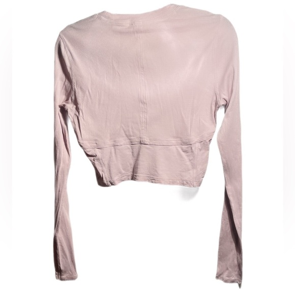 Lululemon Better Best stretch keyhole yoga athletic Long Sleeve Porcelain Pink 6 - Picture 3 of 3